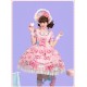 Mademoiselle Pearl Sanrio Hello Kitty Candy Themed Apron Blouse Salopette JSKs and OPs(Reservation/Full Payment Without Shipping)